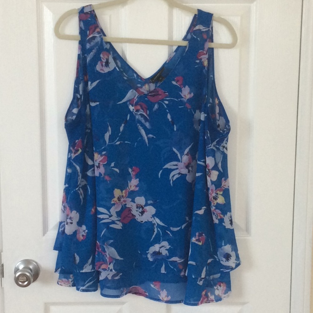 Lane Bryant Floral layered Tank      Size 20